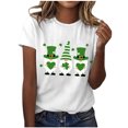 thumbnail image 1 of QIPOPIQ T-Shirts à Manches Courtes pour Femmes à Col Rond T-Shirts de la Saint-Patrick T-Shirt Shamrock T-Shirt Vert T-Shirt T-Shirts de la Saint-Patrick Tee Hauts Imprimés T-Shirts des Fêtes T-Shirts Graphiques Aubaines, 1 of 4