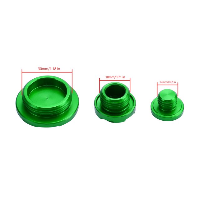 Green Billet Engine Plug Kit For Kawasaki KX250/KX250F/KX450/KX450F 2009-2020
