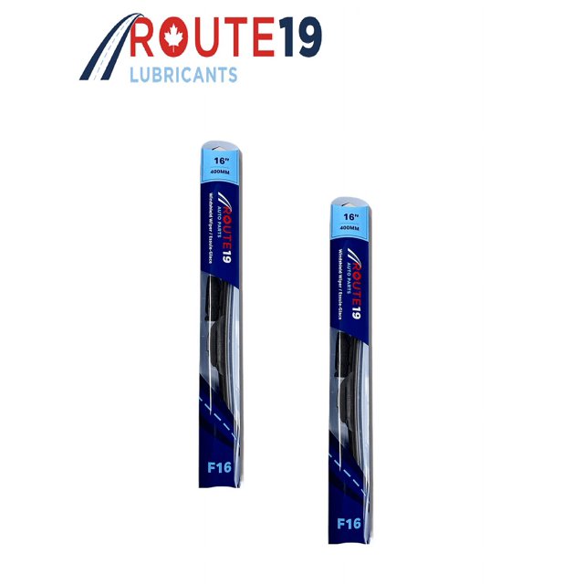 16" Premium 4 Seasons Windshield Rubber J Wiper Blades Kit-2Pcs Multi-Fit