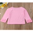 thumbnail image 2 of Baby Girl Long Sleeve T-shirt Crew Neck Cotton Ruffle Tops, 2 of 5