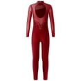 thumbnail image 2 of Choomomo Combinaison de Danse Ballet à Manches Longues pour Filles, Bourgogne 16, 2 of 7