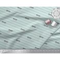 thumbnail image 2 of Soimoi Green Rayon Fabric Text & Goggles Stripe Decor Fabric Printed Yard 42 Inch Wide, 2 of 5