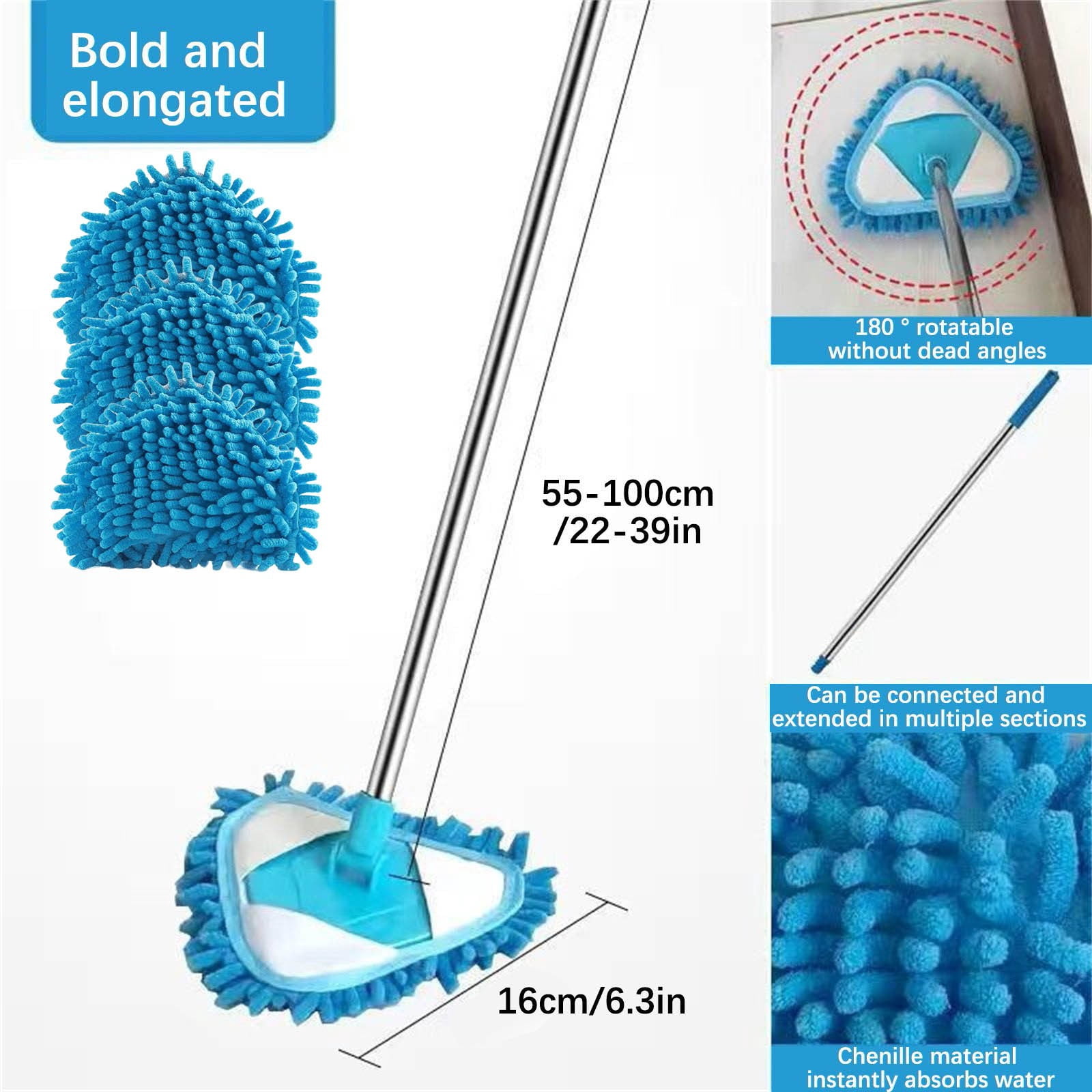 Danhjin Mop Household Multifunctional Cleaning Ceiling Small Mop Mop and Bucket Set