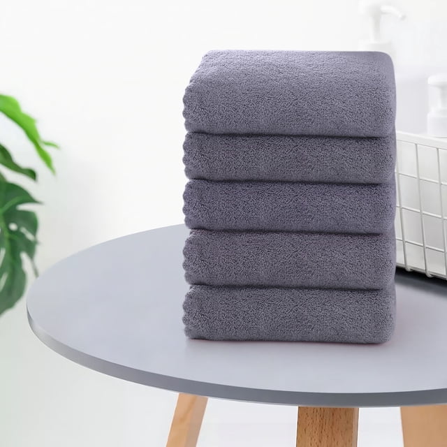 5pc Velvet Towel Plain Face Towel Soft Absorbent Face Wash Ah Face Towel