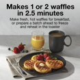 thumbnail image 2 of Proctor Silex Double Mini Waffle Maker Machine with 4&#2013265922?&#2013266077 Round Non-stick Grids, Makes 2 Personalized Individual Breakfast Keto Chaffles and Hashbr, 2 of 8