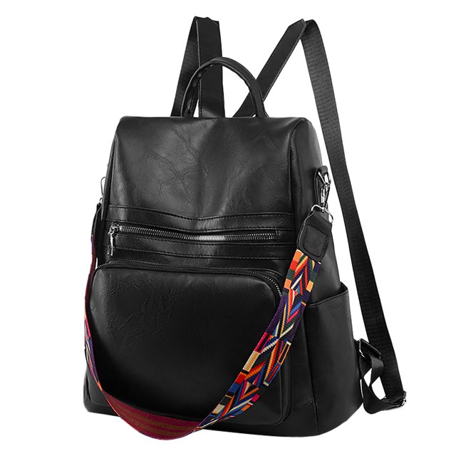 TIEVOSA Women's Korean Fashion Backpack Large Capacity Soft Leather Travel Backpack