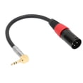 thumbnail image 3 of Microphone Auxiliary Cable, 3.5mm TRS Male To XLR Cable Stable Stereo 90 Degree Universal  For Computers For DVD 0.2m, 3 of 8