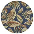 thumbnail image 1 of HomeRoots 353043 Tapis Rond en Polyester Bleu Encre de 5 Pi 6 Po, 1 of 1
