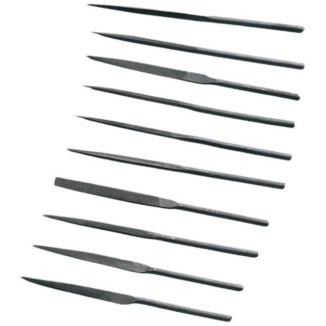 HAWK 180mm x 5mm, 10 Piece Needle File Set With 10 Different Shapes - F341