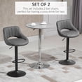 thumbnail image 4 of HOMCOM Bar Stools Set of 2 Swivel Adjustable Counter Height Barstools, 4 of 10