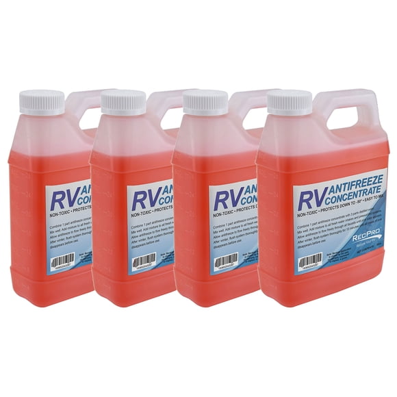 RecPro RV Antifreeze Concentrate Fluid for Winterizing Vehicles (4 Pack)