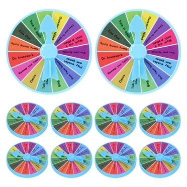 10pcs Mini Tabletop Prize Wheel 15 Slots Spinning Prize Wheel Fortune Game Wheel Turntable Prizes Roulette Wheel for Carnival Party