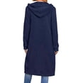 thumbnail image 3 of CEHVOM Manteau à Capuche Décontracté pour Femmes à Manches Longues, Ample, Mode, avec Poches, Fermeture Éclair, Uni, Liquidation, 3 of 6