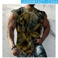 thumbnail image 3 of Débardeur pour Homme Homme Décontracté Mode Imprimé Chandail à Enfiler Col Rond Débardeurs de Sport Gilet, 3 of 9