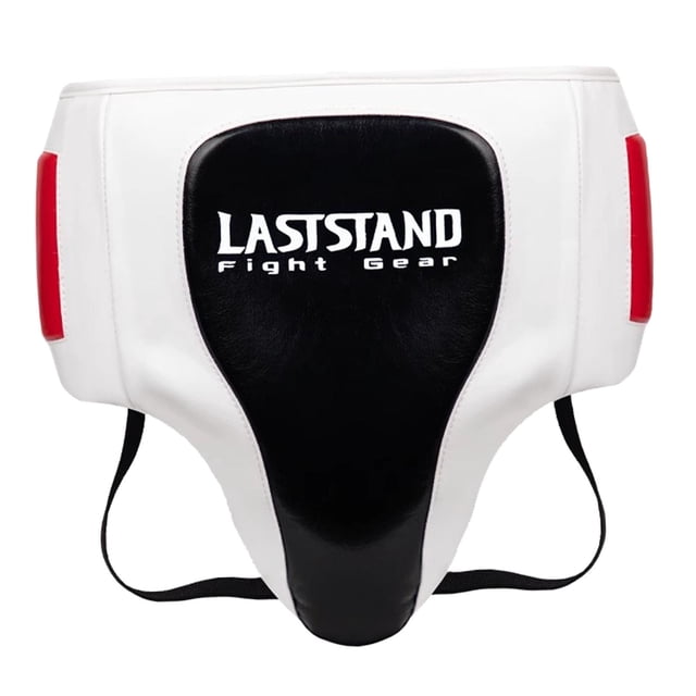 jinwen Boxing Groin Protector Adjustable Abdominal Guard for Muay Thai Sanda Karate White Black