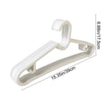 thumbnail image 3 of 10 Pack - Plastic Clothes Hangers - Multi-Functional Hanging Supports, for Home Use, Display & Drying, Durable & Strong, White, JKODE, 3 of 8