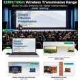 thumbnail image 2 of Upgraded Wireless HDMI Transmitter and Receiver with LED Display 328ft/100M, 4K Decode 1080P@60Hz Ultra FHD Video Output, Plug&Play 5G+2.4G for Video to Monitor from PC/Laptop/HDTV/Camera, 2 of 7