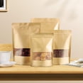 thumbnail image 5 of Firefly Hope 100 Pcs Resealable bags,3.5" x 5.5" Stand Up Kraft Paper Bags with Matte Window, Zip Lock Food Storage Bags for Packaging Products, Reusable, Sealable, 5 of 5