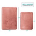 thumbnail image 1 of Set of 2 Large Clara Clark Bath Mat Bathroom Rug - Absorbent Memory Foam Bath Rugs - Non-Slip, Cozy Velvet Feel Microfiber Bathrug, Plush Shower, Toilet- Floor Bathmats Carpet - Misty Rose - 20"x32", 1 of 6