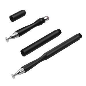 Amdohai Fine Point 2 in 1 Stylus Pens with Fiber and Disc Universal Capacitive TouchScreens Stylus Pen for Cellphone Tablet Writing Drawing Pack of 2pcs 2Black