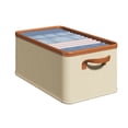 thumbnail image 1 of Tunhigl Boîte de Rangement Pliable en Coton et Lin Armoire Finition Tissu Rangement Boîte de Rangement Pliable Boîte de Rangement pour Vêtements, 1 of 1