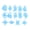Sky-blue, variant on 14pcs/Set Creative Silicone Numbers Wine Glass Marker Suction Cup Wine Identifier Drinking Cup Sign for Cocktails Martini Champagne (Orange)