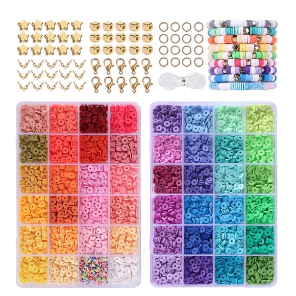CHUANK Stocking Stuffers for Kids Girls - 4800 Clay Beads Bracelet Making Kit Arts and Crafts for Kids Ages 8-12 Christmas Crafts Games Toys for 3-10 Year Old Birthday Gift Stuff Suppl