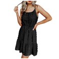 thumbnail image 1 of Fridja Robes Courtes Plissées Taille Haute Décontractées d'Été pour Femmes, 1 of 5