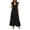 Black, variant on QIUOMBBP Flowy Maxi Dresses for Women Cap Sleeve V Neck Smocked Ruffle Long Dress Summer Casual Travel Sundress Pink L