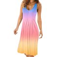 thumbnail image 2 of TJAZFJPA Robes d'Hiver pour Femmes Robe d'Été Décontractée Sans Manches Robe de Plage Col Rond Robe Imprimée Robe Débardeur Grande Taille Robes de Bal pour Femmes Longues, 2 of 7