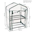 thumbnail image 3 of Sunnydaze Outdoor Portable Growing Rack 2-Tier Greenhouse with PVC Roll-Up Door - 2 Shelves - Clear, 3 of 10