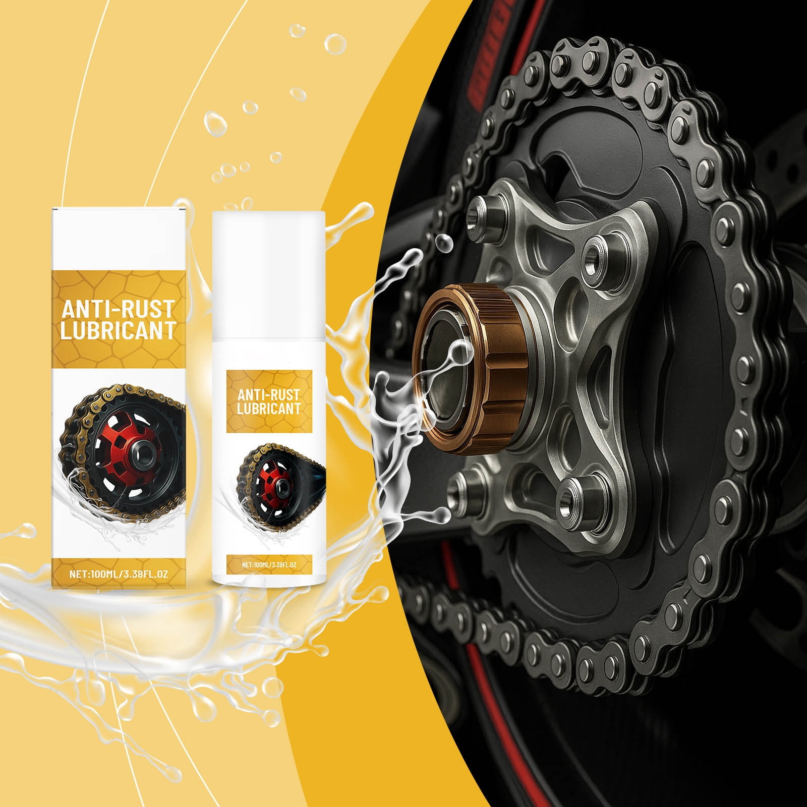 Jpxdew Automotive Rust Preventative 100ml,Metal Lubricant Spray,Multi Action Antioxidant,Bicycle Equipment Maintenance
