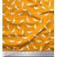 thumbnail image 1 of Soimoi polyester Crepe Fabric Floral & Cat Animal Print Fabric by the Yard 52 Inch Wide, 1 of 3