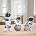 thumbnail image 2 of Astronaut Figure Spaceman Sculpture Resin Statue Ornament Polyresin themed for Model Kids Office Party 3pcs, 2 of 9