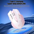 thumbnail image 4 of Wireless Bluetooth Mouse, Xinsrenus 2.4G Dual Mode Connection 6-Key Type C Fast Charging, 3600DPI Adjustable Office Gaming Mouse for Laptop Computer, Pink, 4 of 7