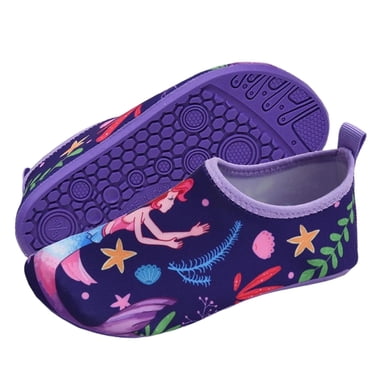 Girls Water Shoes For Beach Pool Outdoor Lightweight Comfortable Sandals For Toddler Kids 2 9 Years Girls Sneakers Dark Purple 27/4 Y—5 Y