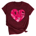 thumbnail image 2 of Meichang Hauts pour Femmes T-Shirt de la Saint-Valentin T-Shirt Graphique Cœur en Bonbon Hauts Mignons T-Shirts de Fête Manches Courtes Col Rond T-Shirts Mode 2025, 2 of 4