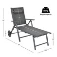 thumbnail image 3 of Costway  Patio Reclining Chaise Lounge Padded Chair Aluminum Adjust Neck Pillow, 3 of 10