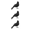 thumbnail image 3 of kurtrusly Horror Props For Halloween - High Simulation Black Crow Ornament For Festive Crooked crow 3Set, 3 of 6
