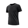 thumbnail image 1 of LNWUY Men's Plus Size Short Sleeve UPF 50+ T-Shirt Quick Dry Rash Guard Athletic Running Swim Top Tee Performance Water Shirts Black L, 1 of 6