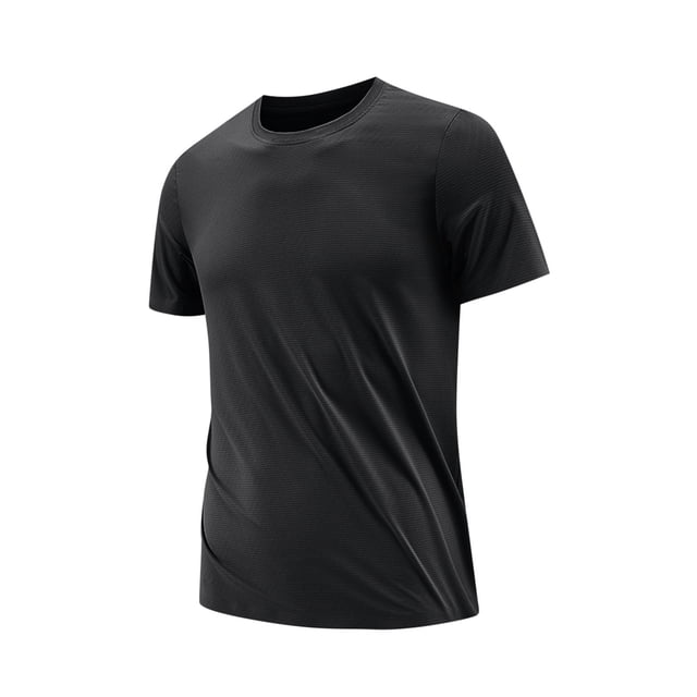 LNWUY Men's Plus Size Short Sleeve UPF 50+ T-Shirt Quick Dry Rash Guard Athletic Running Swim Top Tee Performance Water Shirts Black L
