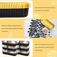thumbnail image 3 of Mini Loaf Pans with Lids and Spoons, 100 Pack, Black, 6.8oz, Rectangular Aluminum Foil Baking Pans, 3 of 7