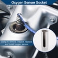 thumbnail image 2 of Unique Bargains Oxygen Sensor Socket O2 Sensor Removal Tool with Side Wire Cutout Chrome Vanadium Steel 90mm 1 Pcs Silver Tone 6 Point 22mm/0.87" 1/2inch, 2 of 6