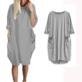 thumbnail image 4 of AherBiu Robe Midi d'Été Grande Taille pour Femmes 2024 Ample et Décontractée avec Poches, 4 of 4
