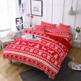 thumbnail image 1 of Innerwin Quilt Sets Printed Coverlet Set 3 Pieces Christmas Comforter Bedspread Lightweight Microfiber Breathable Ultra Soft Decor Style F Queen, 1 of 1