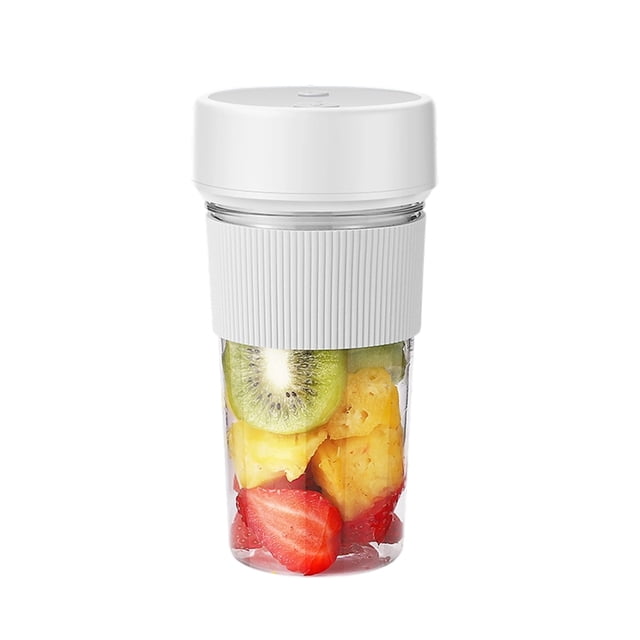pitrice Portable Juicer Usb Rechargeable Wireless Mini Smoothie Blender Mixer Fruit Juice Maker Electric Juicer Machine Cup white
