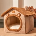 thumbnail image 1 of cuyhtdup Dog House Indoor Foldable Soft Kennel Bed Warm Cats House Puppy Cave With Cushion For Small Medium Large Dogs Cats, 1 of 9