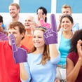 thumbnail image 2 of Purple Foam Hand Glove Sports Fan Cheering Finger Pointing Rally Prop Game Event Enthusiasm Accessory Purple #8684m, 2 of 5