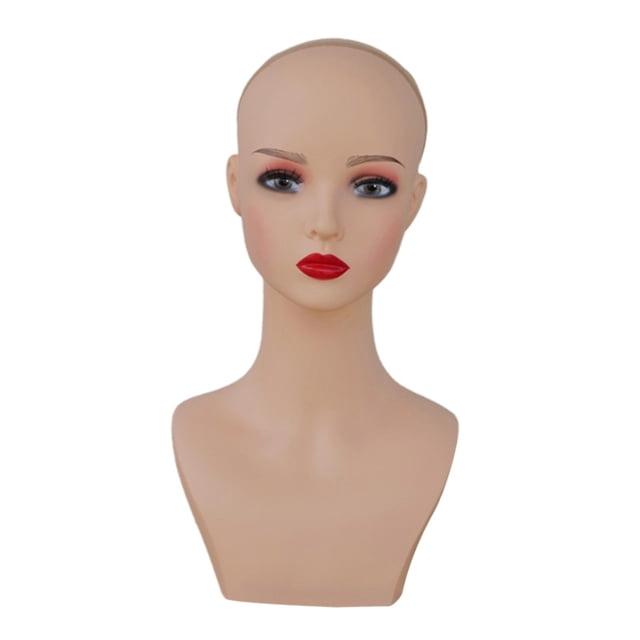 Xuanheng Female Mannequin Head Manikin Head Bust Versatile Display Prop Tabletop Display Style A