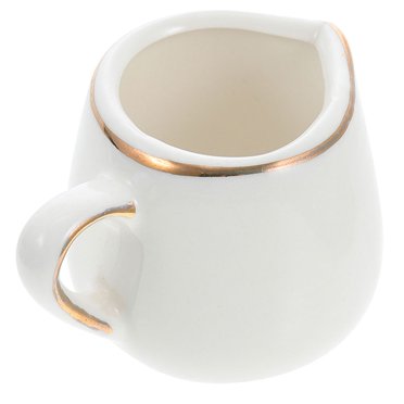 Household Creamer Dispenser Multi-function Milk Pitcher Ceramic Cream Pitcher with Spoon